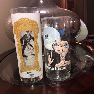 Harry Potter and ET collectible Glasses